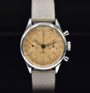 ANONYMOUS STEEL CHRONOGRAPH SALMON DIAL