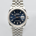ROLEX DATEJUST 36 REF. 126234 BLUE DIAL STAINLESS STEEL FULL SET