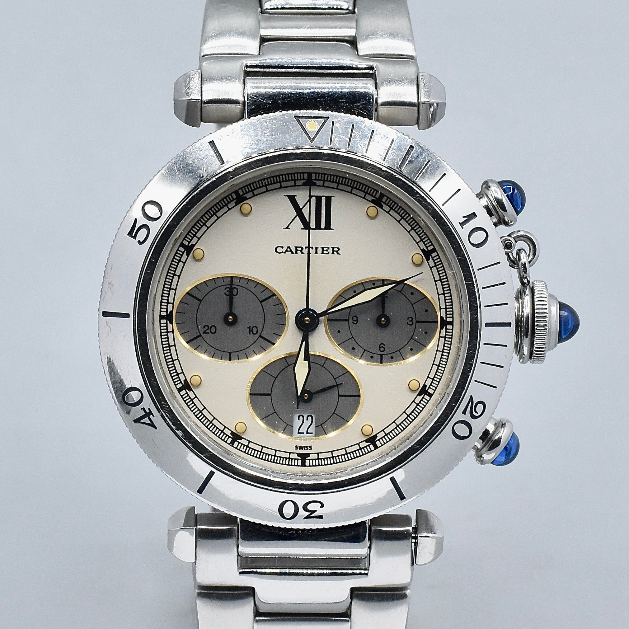 Cartier Pasha Chronograph 4030 Stainless Steel – Romain Rea