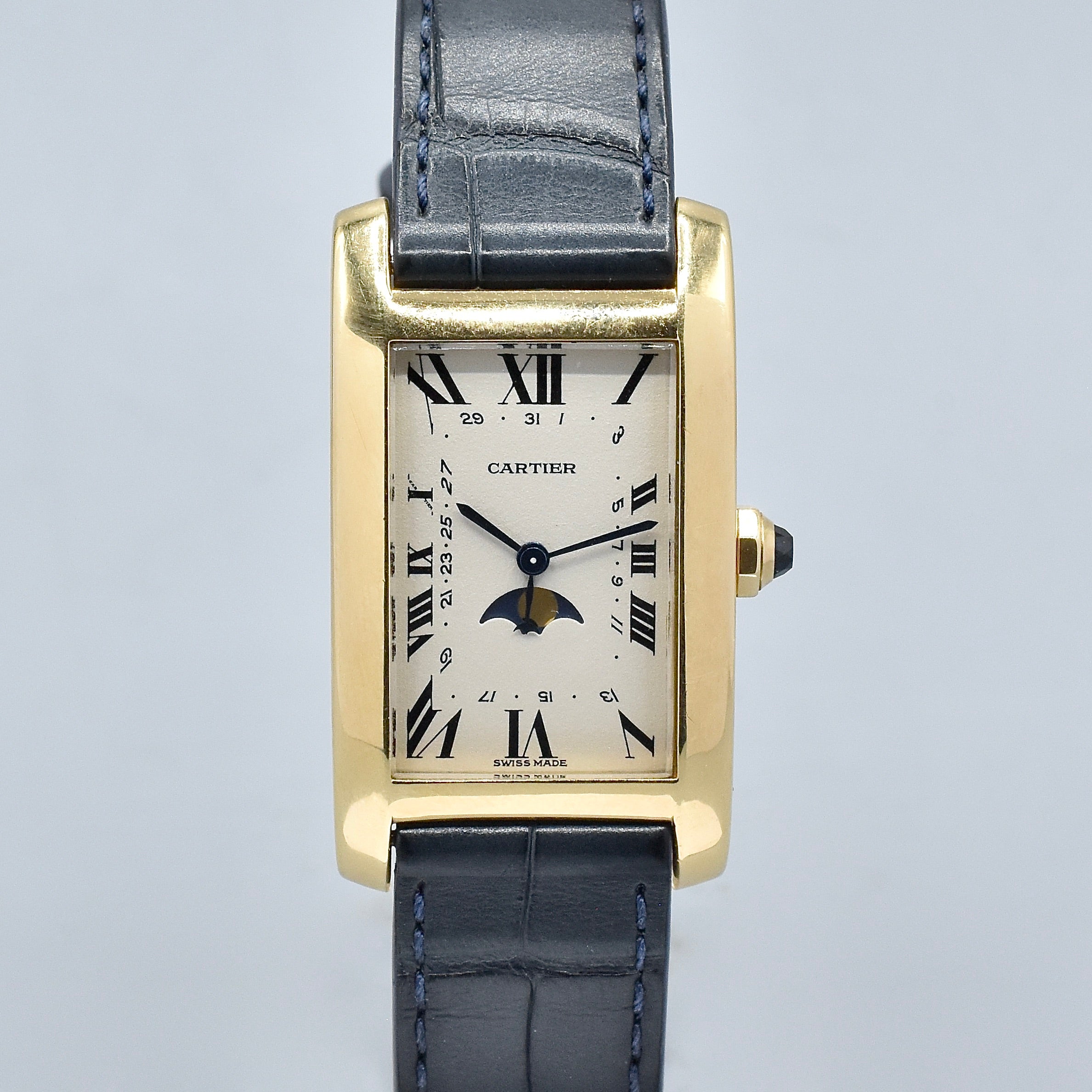 Cartier American Tank Moon Phase 819907 Yellow Gold – Romain Rea