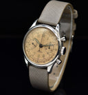 ANONYMOUS STEEL CHRONOGRAPH SALMON DIAL