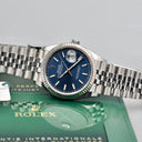 ROLEX DATEJUST 36 REF. 126234 BLUE DIAL STAINLESS STEEL FULL SET