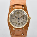 CARTIER CHRONOGRAPH MONO-POUSSOIR EUROPEAN WATCH & CLOCK YELLOW GOLD