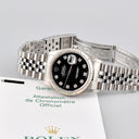 ROLEX DATEJUST 36 REF. 16234 BLACK DIAL STAINLESS STEEL BOX AND PAPERS