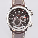 JAEGER LECOULTRE MASTER COMPRESSOR GEOGRAPHIC REF.  146.8.83/1 STAINLESS STEEL FULL SET