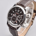 JAEGER LECOULTRE MASTER COMPRESSOR GEOGRAPHIC REF.  146.8.83/1 STAINLESS STEEL FULL SET