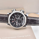 JAEGER LECOULTRE MASTER COMPRESSOR GEOGRAPHIC REF.  146.8.83/1 STAINLESS STEEL FULL SET