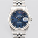 ROLEX DATEJUST REF. 16234 BLUE DIAL STAINLESS STEEL BOX AND PAPERS