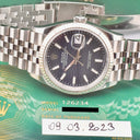 ROLEX DATEJUST 36 REF. 126234 BLUE MOTIF DIAL STAINLESS STEEL FULL SET