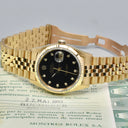 ROLEX DATEJUST 36 REF. 16238 YELLOW GOLD BOX AND PAPERS