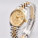 ROLEX OYSTER DATE 31 REF. 6827 LINEN DIAL STAINLESS STEEL AND GOLD