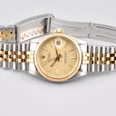 ROLEX OYSTER DATE 31 REF. 6827 LINEN DIAL STAINLESS STEEL AND GOLD