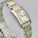 CARTIER TANK FRANCAISE REF. 2301 STEEL AND GOLD BOX AND PAPERS