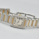 CARTIER TANK FRANCAISE REF. 2301 STEEL AND GOLD BOX AND PAPERS