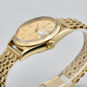 ROLEX OVETTONE RED DATEJUST REF. 6305 YELLOW GOLD