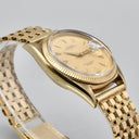 ROLEX OVETTONE RED DATEJUST REF. 6305 YELLOW GOLD