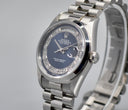 Rolex Day-Date Blue Myriad Dial Platinum Ref. 18206 Box and Papers
