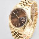 ROLEX DATEJUST REF. 1601 BROWN DIALYELLOW GOLD