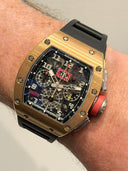 RICHARD MILLE RM011 FELIPE MASSA FLYBACK CHRONOGRAPH TITANIUM AND PINK GOLD FULL SET
