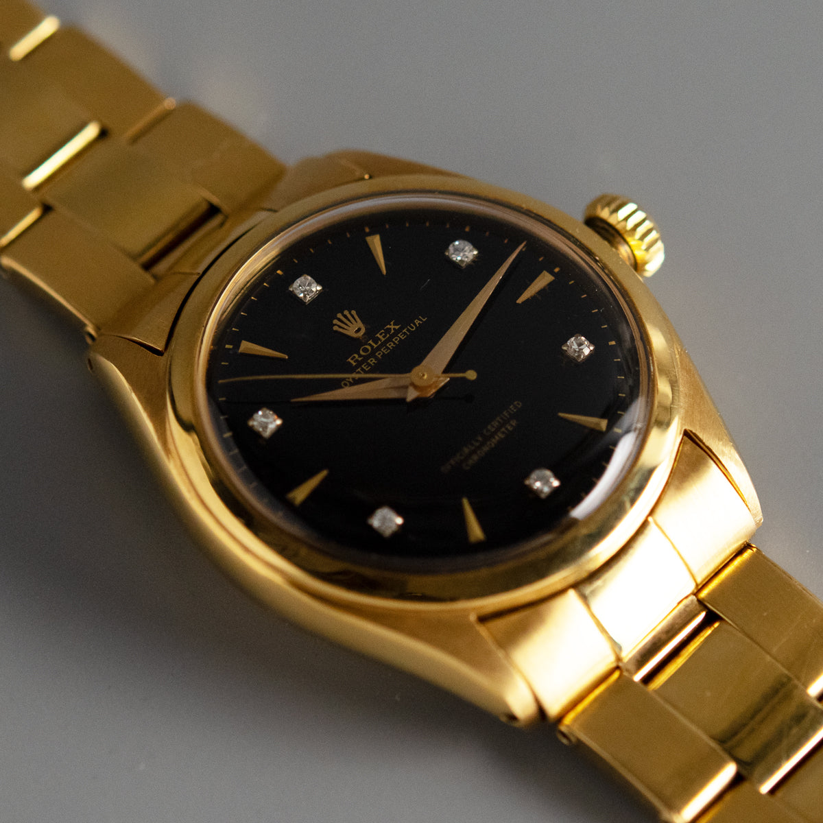 Rolex Semi Bubble Back Lacquered Dial & Diamond Set – Romain Rea
