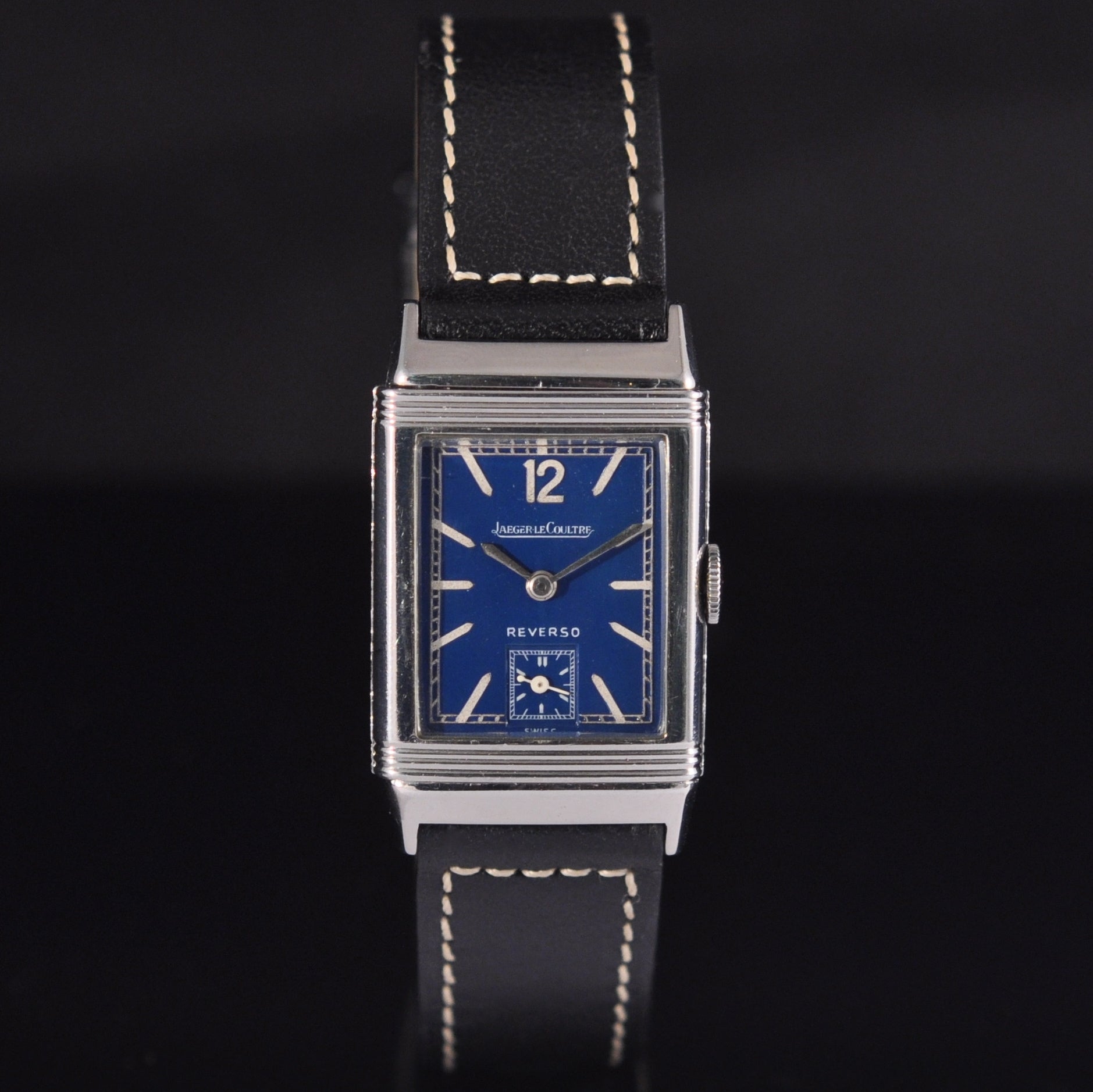 Jaeger-LeCoultre Reverso Blue Dial - Acier, Très bon état – Romain Rea