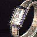 White gold and sapphire