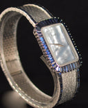 White gold and sapphire