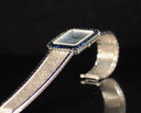 White gold and sapphire